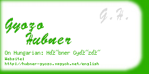 gyozo hubner business card